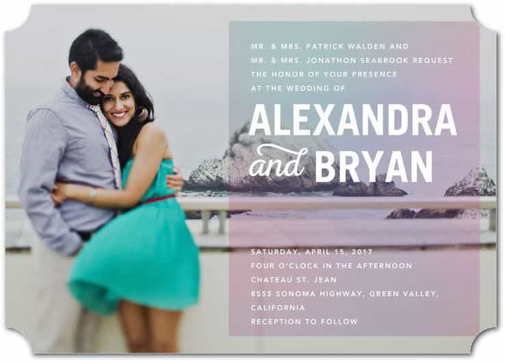 zaproszenia ślubne ze zdjęciem narzeczonych