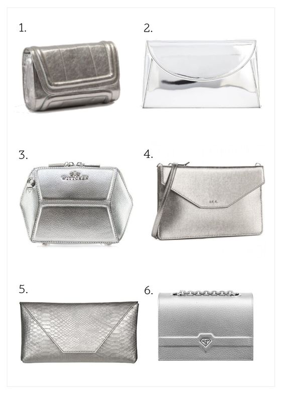 Srebrna torebka ślubna