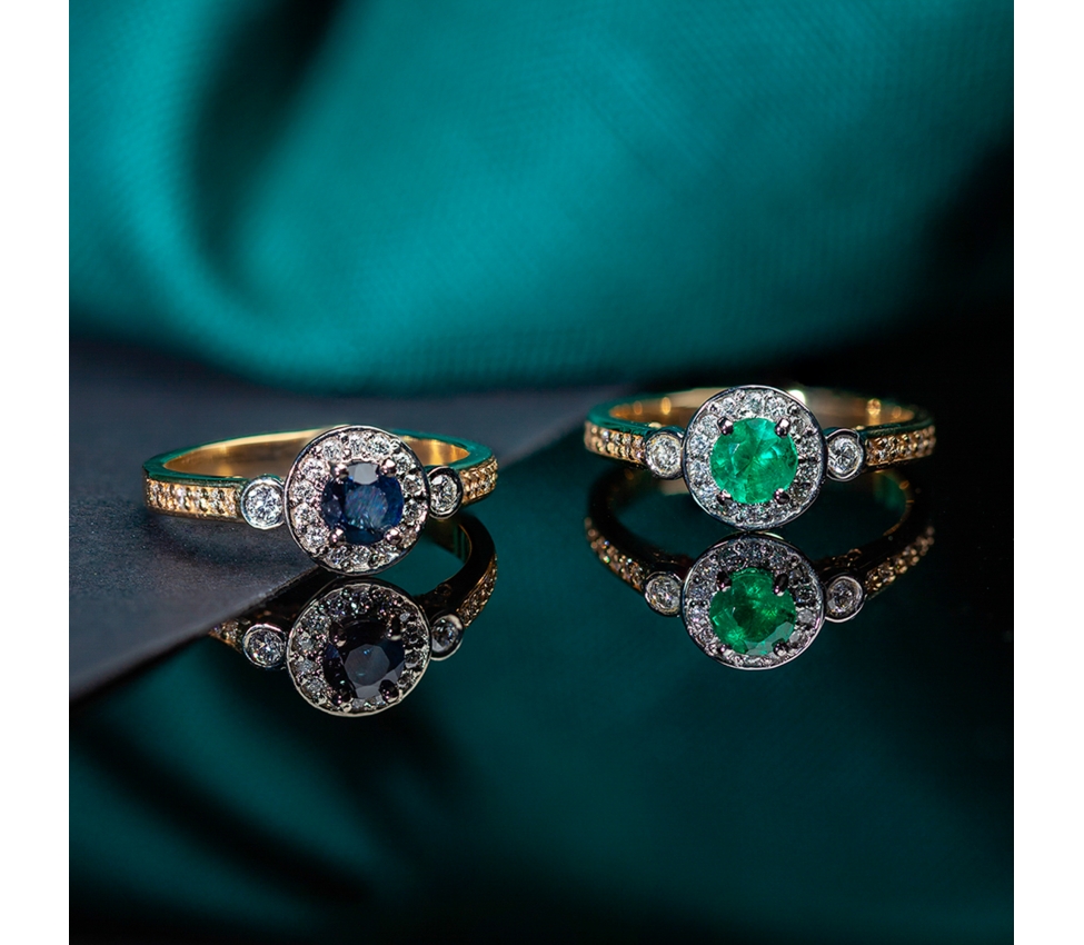 Pierścionki z kolorowymi kamieniam