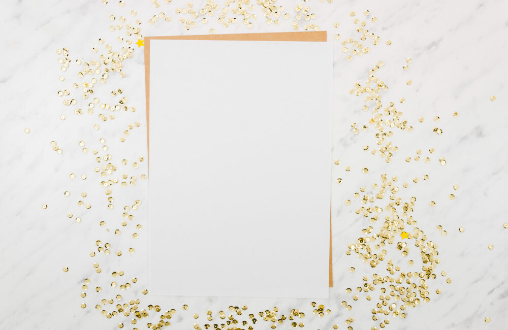 złote zaproszenia ślubne