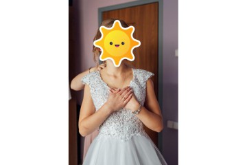 Suknia ślubna rozmiar około 34, wzrost 158 cm - W-wa/Łowicz