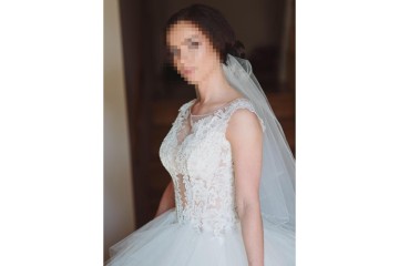 Przepiękna suknia ślubna Agora 18-12 r. 34/36, wzrost 162 + 8