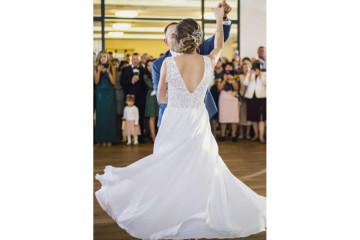 Suknia ślubna 34  muślinowa