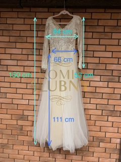 Suknia ślubna w kolorze ecru S/36 + Dodatki   CENA: 1650zł