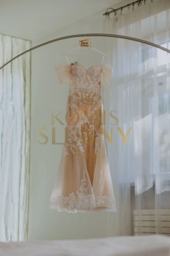 ANNA SPOSA_Przepiękna suknia ślubna 2w1_S 166 cm