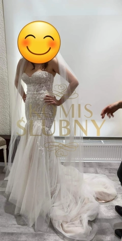 Suknia Ślubna Syrenka cekiny Rozmiar 40 Ariamo MADIONI ROSALIE/ Herm's Bridal 