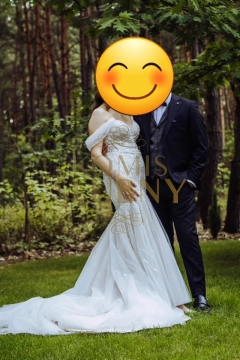 Suknia Ślubna Syrenka cekiny Rozmiar 40 Ariamo MADIONI ROSALIE/ Herm's Bridal 