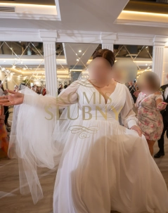 Suknia Ślubna Plus Size z dodatkiem jedwabiu