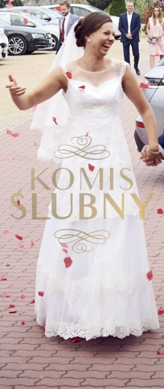 Koronkowa suknia ślubna r. 38/40
