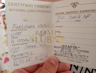 Sprzedam pierścionek zaręczynowy 