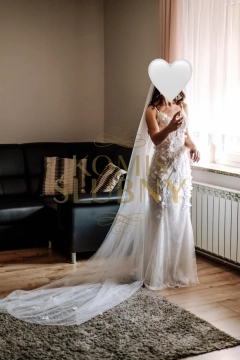 Suknia ślubna rybka zdobienia 3D