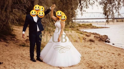 Suknia ślubna brokat 42 rozmiar na wzrost 180cm
