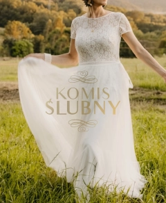Suknia ślubna Anna Kara model Bea i welon- 3000 PLN