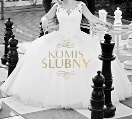 Kremowa suknia ślubna princess