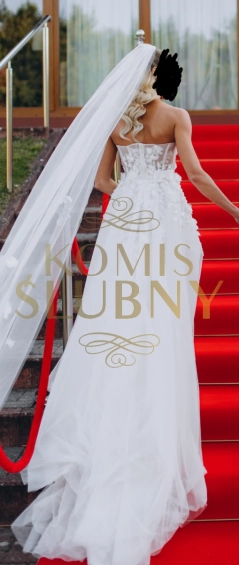 Suknia Madonna Susan jak Tome Sebatsien kwiaty 3D tren 
