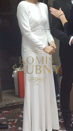 Suknia ślubna z długim rękawem Anna Kara r36/38 1990zl