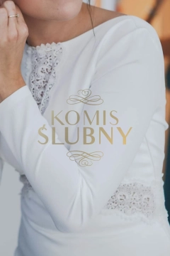 Suknia ślubna z długim rękawem Anna Kara r36/38 1990zl