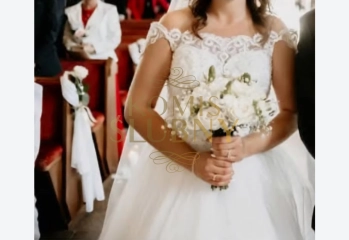 Suknia ślubna princesska hiszpanka brokat Suknia ślubna princesska hiszpanka brokat