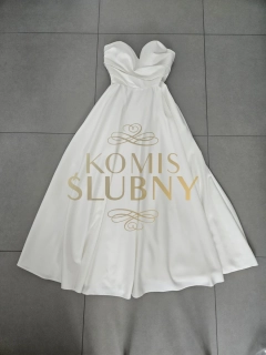 Suknia ślubna z trenem + welon kardynalny