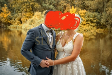 Suknia ślubna z trenem 