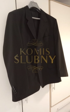 Sprzedam Garnitur Czarny Z Niebieską Nitka Trzyczęściowy Exellent