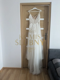 Suknia ślubna ecru, firmy Estera rozmar M / 38 /