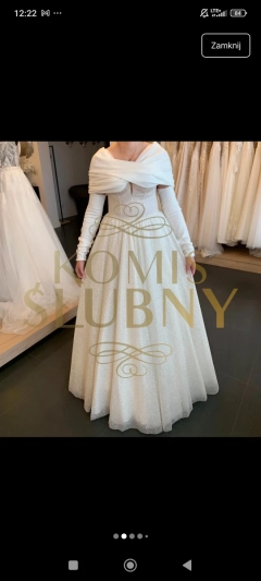 Suknia ślubna Queen ivory brokatowa 