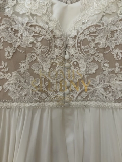 Suknia ślubna Josephine Koronkowa Kremowa