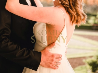 Suknia ślubna Stella York 6988 ivory roz. L z trenem na ramiączkach sukienka długa balowa księżniczka 