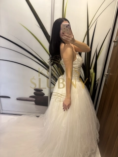 Suknia ślubna princess ecru