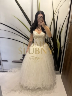 Suknia ślubna princess ecru