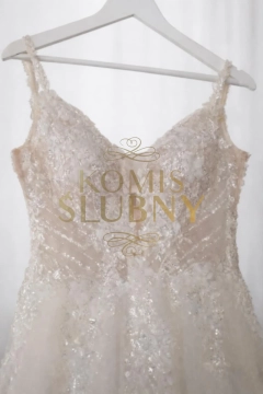 Sprzedam Przepiękną Suknię Ślubną Księżniczki z Tiulu obsypaną brokatem 