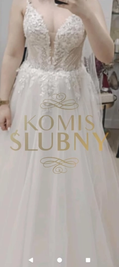 Sprzedam Przepiękną Suknię Ślubną Księżniczki z Tiulu obsypaną brokatem 