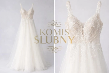 Sprzedam Przepiękną Suknię Ślubną Księżniczki z Tiulu obsypaną brokatem 