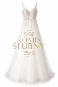 Sprzedam Przepiękną Suknię Ślubną Księżniczki z Tiulu obsypaną brokatem 